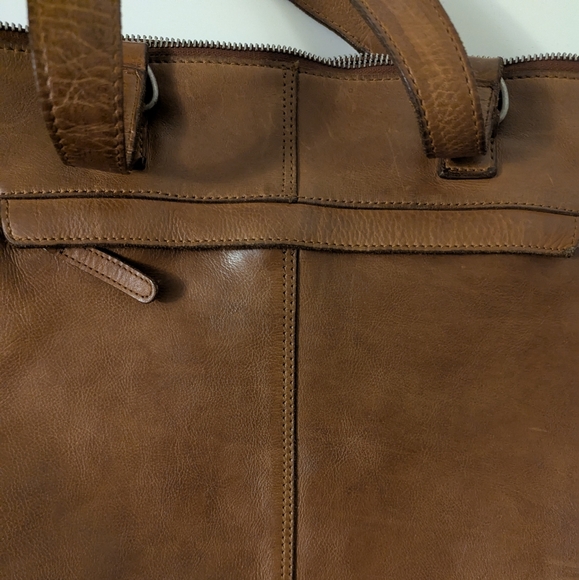 Vilenca Holland, Brown Cognac Leather Purse Shoulder Bag Tote 🤎 - Picture 8 of 12